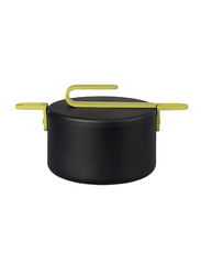 TVS 24cm Hook Casserole/Dutch Oven with Lid, 30 x 27 x 19cm, Black/Green