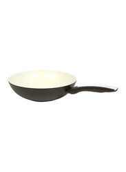 TVS 28cm Petra Ceramic Wok & Stir-Fry, Black