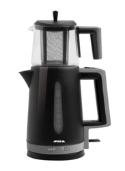 Arshia 1.7L Plastic Turkish Tea Maker, 2400W, T064-1993, Black