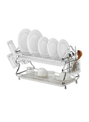 Flugel 2-Trays Drying Rack, DR110-6162, Silver