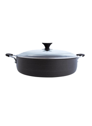 Arshia 34cm Hard Anodised Aluminium Deep Frying Pan, 42.0 x 37.3 x 48.4cm, Black