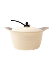 Arshia 28cm Ceramic Coated Round Casserole, C622-1923, Beige