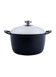 Arshia 28cm DC Aluminium Casserole, 62.2x36.3x38.2 cm, Black