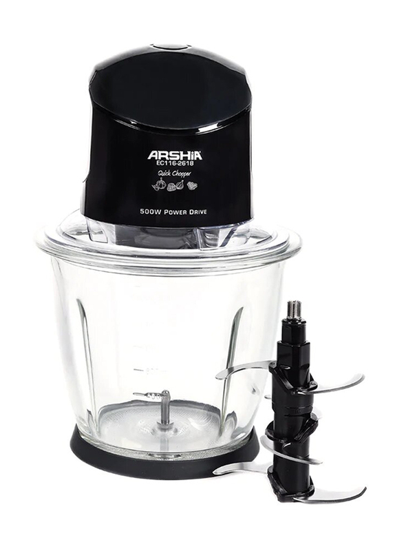 

Arshia Electric Chopper with 6 Blades, 500W, EC116-2618, Black