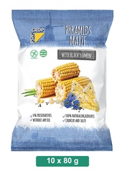 Pop Crop Gluten-Free Pyramids Maize with Black Cumin, 10 Packets x 80g