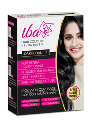 Iba Henna Based Hair Colour, 1 Dark Coal, 70gm