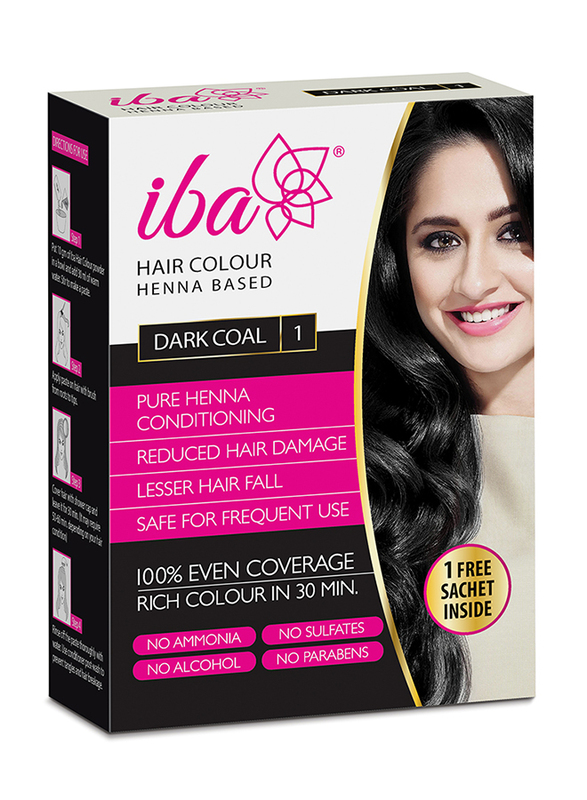 

Iba Henna Based Hair Colour, 1 Dark Coal, 70gm