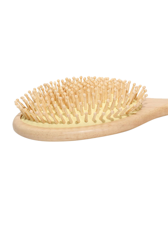 Coco Jar Bamboo Hair Brushes - Round Shape (Handle Material: Oak , Tootch Material: wood bristle )