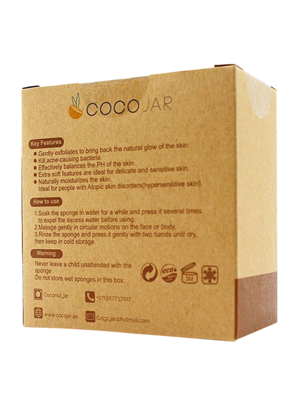 Coco Jar Konjac Cleansing Sponge - Face Sponge, Yellow