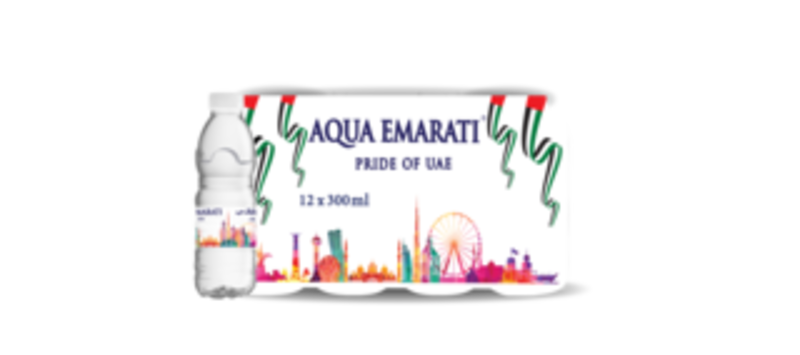 Aqua Emarati Natural Mineral Water, 12 Pet Bottles x 300ml