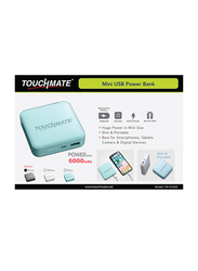 Touchmate 6000mAh TM-EC600 Mini Power Bank with Micro-USB Input, Black