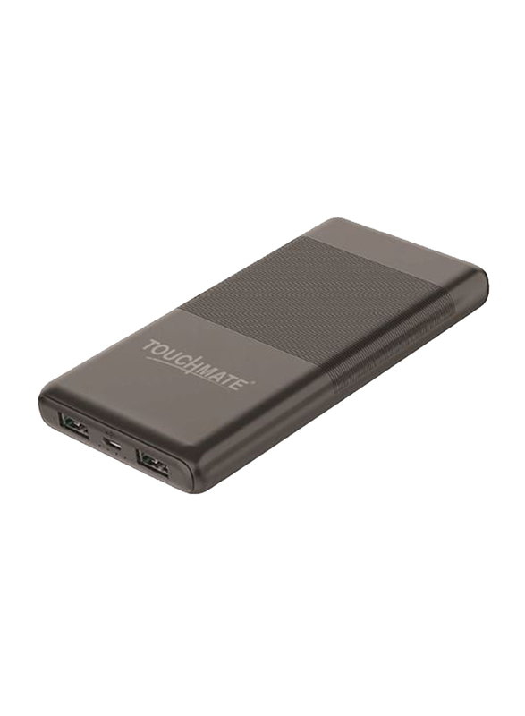 Touchmate 12400mAh TM-EC124 Fast Charging Power Bank with Micro-USB Input, with LED Indicator, Black