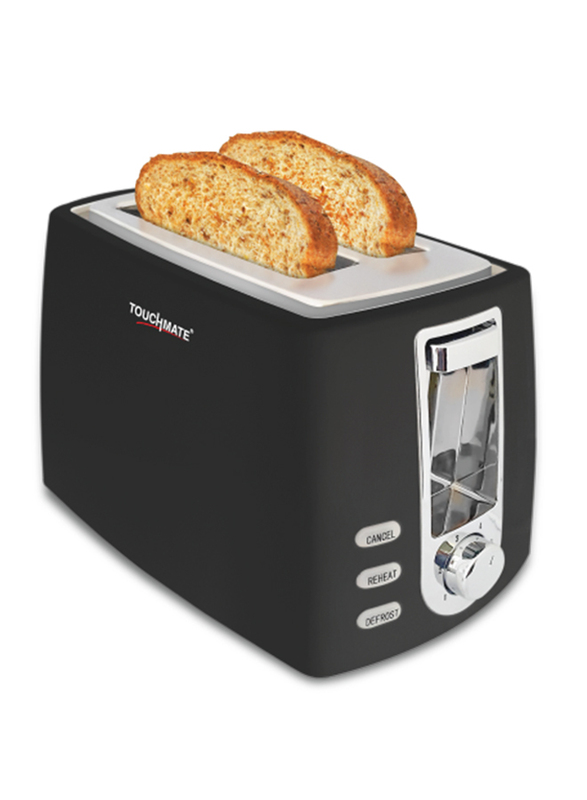 Touchmate 2-Slice Toaster, 800W, TM-TS200, Black
