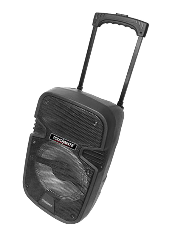 Touchmate TM-SP2300T Rechargeable Bluetooth Trolley Speaker with Wireless Mic, Black