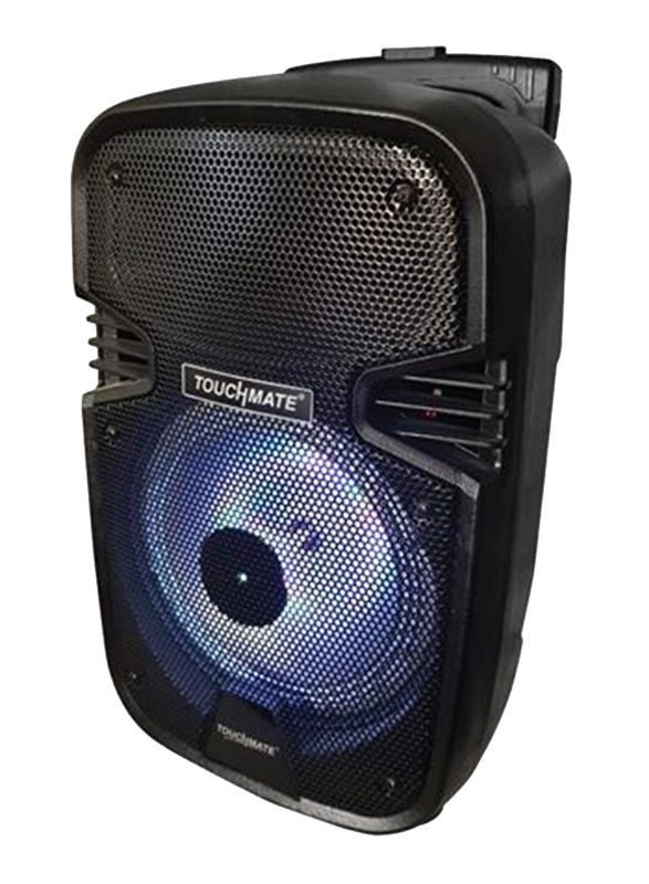 Touchmate TM-SP2300T Rechargeable Bluetooth Trolley Speaker with Wireless Mic, Black