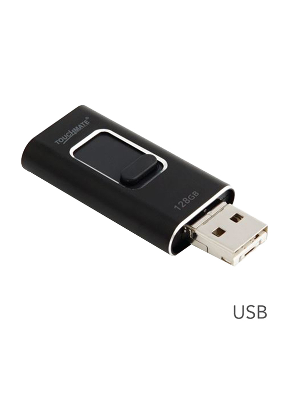 Touchmate 128GB 4-in-1 Smartphone USB Drive, TM-USB128GQ, Black