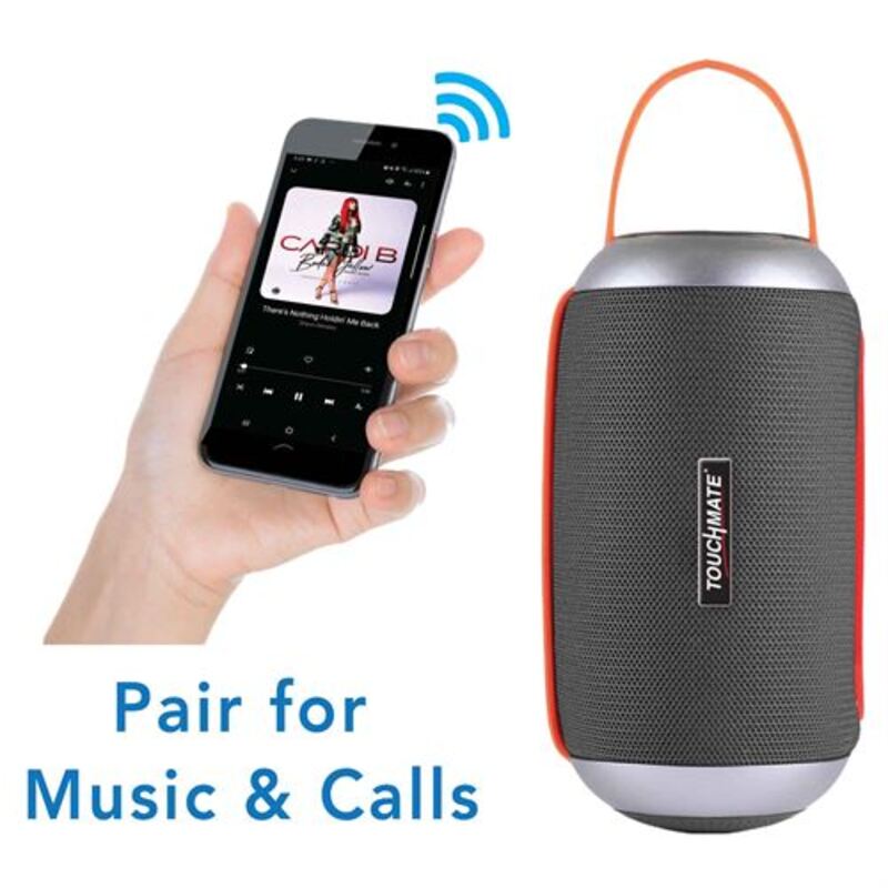 Touchmate TM-BTS650 Wireless Portable Bluetooth Speaker & Subwoofer, Black