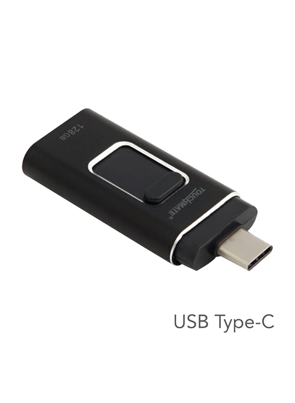 Touchmate 128GB 4-in-1 Smartphone USB Drive, TM-USB128GQ, Black