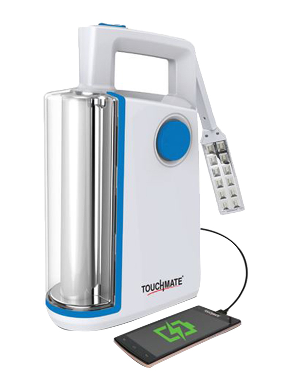 Touchmate Heavy Duty LED USB Emergency Light, TM-EML204, Blue/White