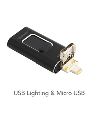 Touchmate 64GB 4-in-1 Smartphone USB Drive, TM-USB64GQ, Black