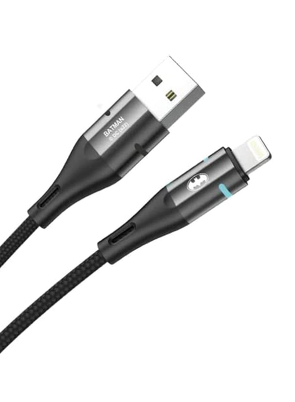 

Touchmate 2-Meter Batman Lightning Fast Charging Cable, Lightning to USB Type A for Personal Computer, Charging, Black