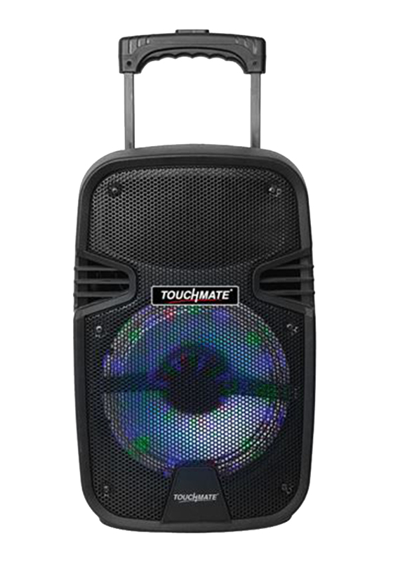 Touchmate TM-SP2300T Rechargeable Bluetooth Trolley Speaker with Wireless Mic, Black