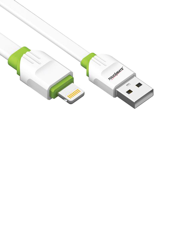 Touchmate 2-Meter Lightning Charge and Data Sync Cable, High-Speed 2.4A USB Type A Male to Lightning for Apple Devices, White