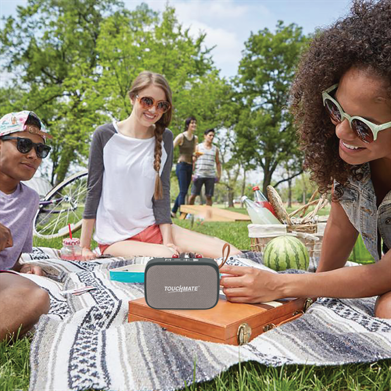 Touchmate TM-BTS400 Wireless Portable Bluetooth Speaker, Grey