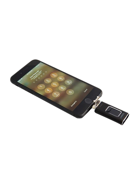 Touchmate 128GB 4-in-1 Smartphone USB Drive, TM-USB128GQ, Black