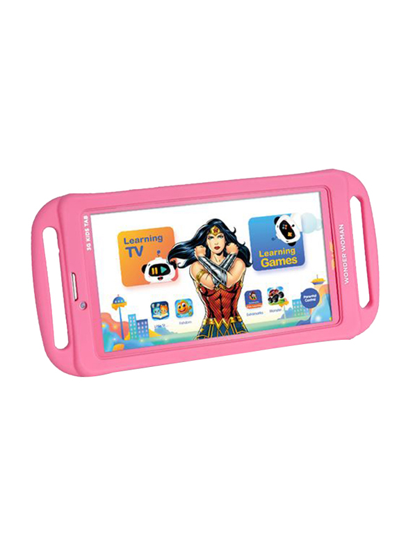 Touchmate Wonder Woman 16GB Pink 7-inch Kids Tablet, Quad Core 1.3GHz, 1GB RAM, 3G, with Silicone Cover Bundle and Headphones
