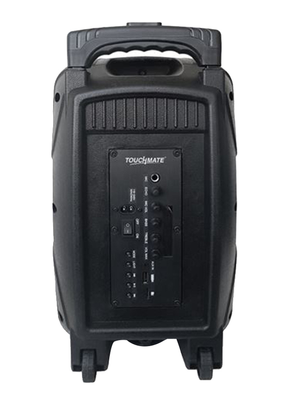Touchmate TM-SP2300T Rechargeable Bluetooth Trolley Speaker with Wireless Mic, Black