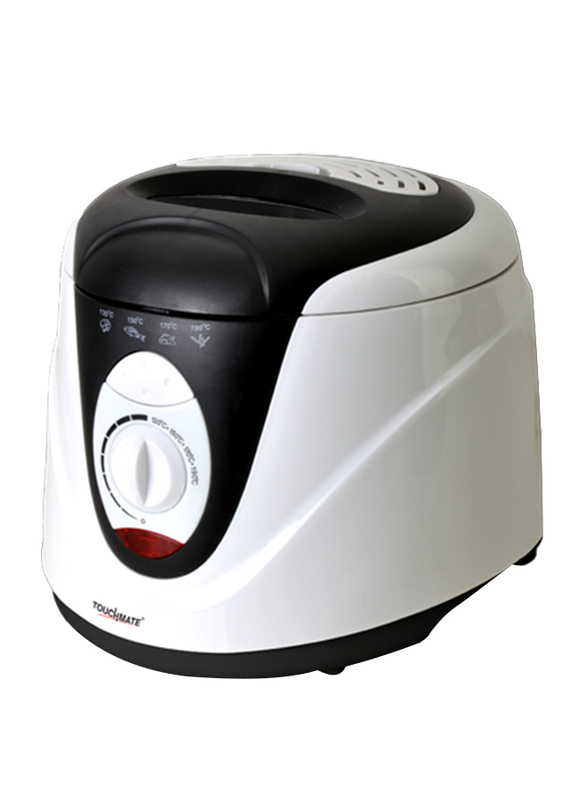 Touchmate 2L Deep Fryer, 1200W, TM-DF200BW, Black/White