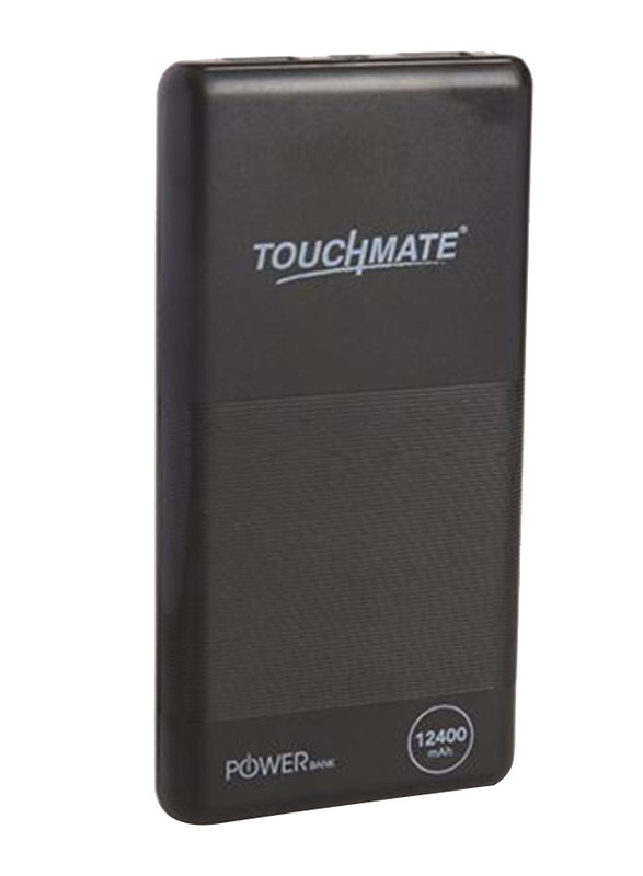 Touchmate 12400mAh TM-EC124 Fast Charging Power Bank with Micro-USB Input, with LED Indicator, Black