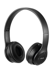 Touchmate TM-BTH500 Wireless Bluetooth On-Ear Headphones with Mic, FM, Aux & SD Card Slot, Black