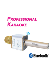 Touchmate TM-QK300N Wireless Karaoke Microphone with Bluetooth Dual Speakers and Equalizer, Gold