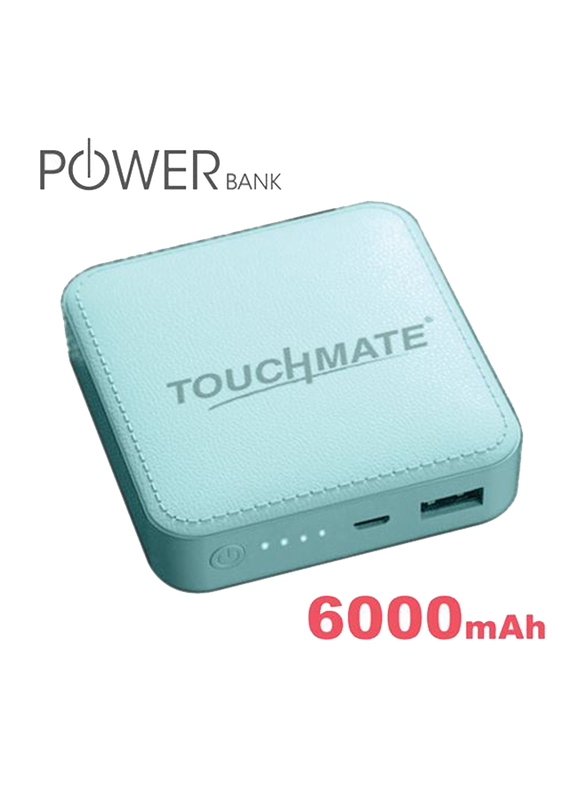 Touchmate 6000mAh TM-EC600 Mini Power Bank with Micro-USB Input, Blue
