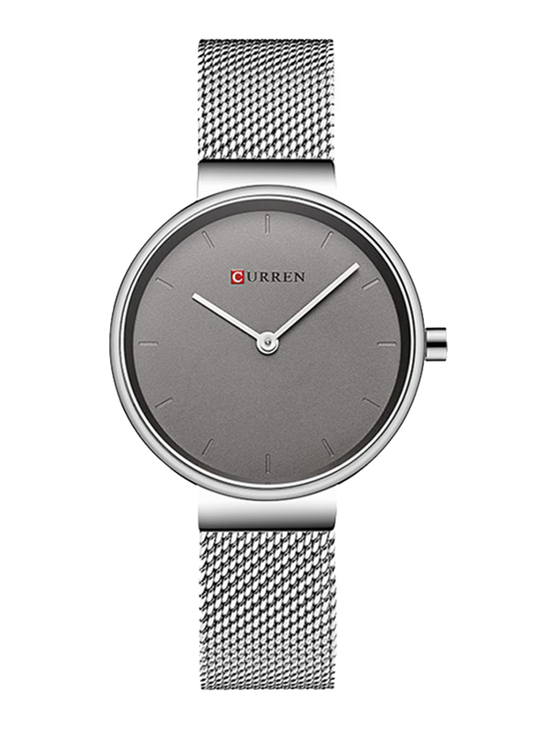 

Curren Analog Watch for Women with Alloy Band, Water Resistant, 9016, Silver-Grey