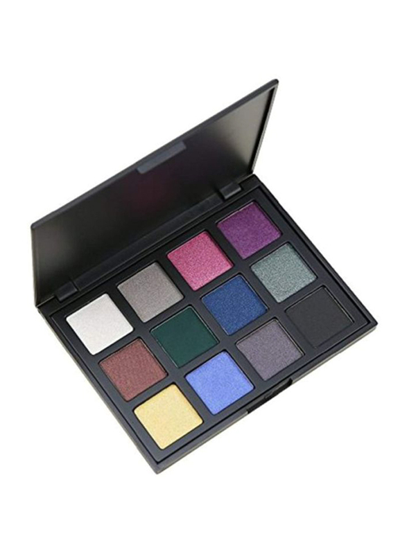 Miskos 12 Colors Matte Shimmer Eyeshadow Palette, 12Z, Multicolour