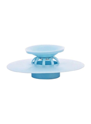 Drop-Shaped Soft Silicone Bath Drain Tub Stopper, Blue