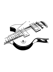 Outad Music Instrument Guitar Wall Sticker, Black
