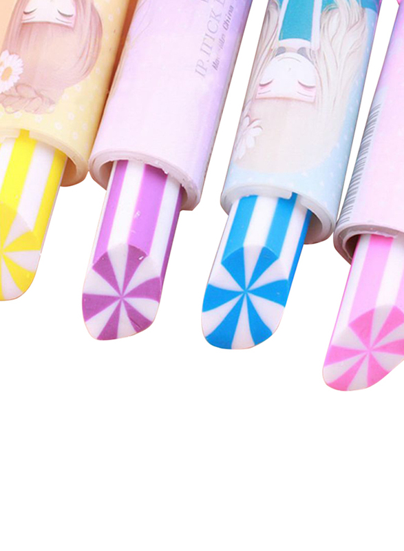 6 Piece Lipstick Styling Creative Lip Gloss Eraser Set, Multicolour