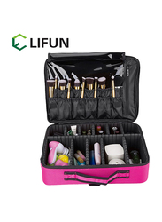 TGGT Makeup Brushes and Cosmetics Travel Organizers Bag, Pink