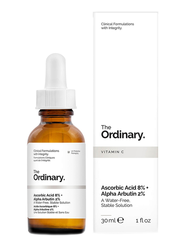 The Ordinary Ascorbic Acid 8% + Alpha Arbutin 2% Lightening Clear Treatment Solution, 30ml