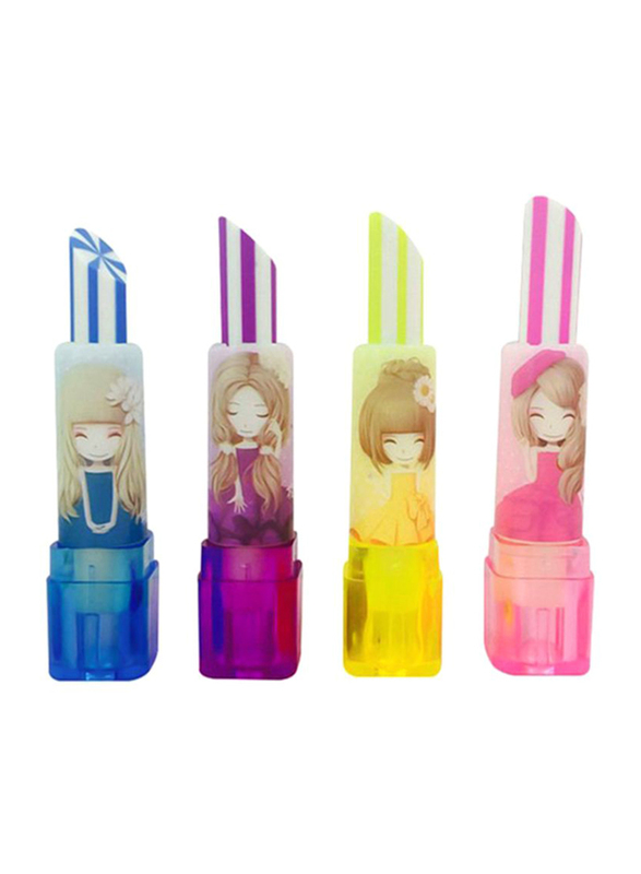 6 Piece Lipstick Styling Creative Lip Gloss Eraser Set, Multicolour