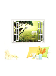 3D Removable Creative Wall Sticker, White/Green