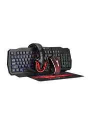 Xtrike-Me 4-in-1 Gaming Combo, Black/Red