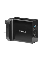 Anker A2021-UK Wall Home Charger, 24W 2 USB Port, with Multiple Charging Cables, Black