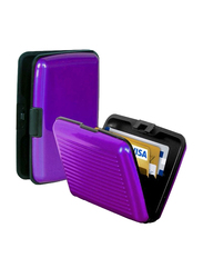 Generic Solid Aluminum Credit Card Holder RFID Wallet Unisex, Purple