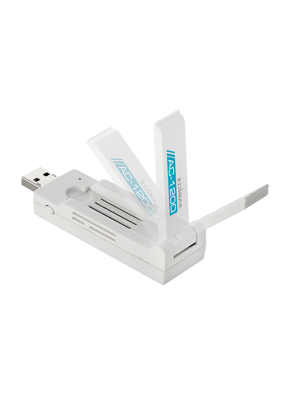 Edimax AC1200 Wireless Duel Band USB 3.0 Adapter, EW-7822UAC, White