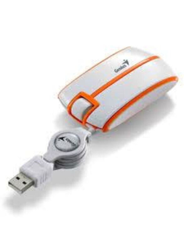 Genius P330 Wired Traveler Optical Mouse for Notebook, Orange